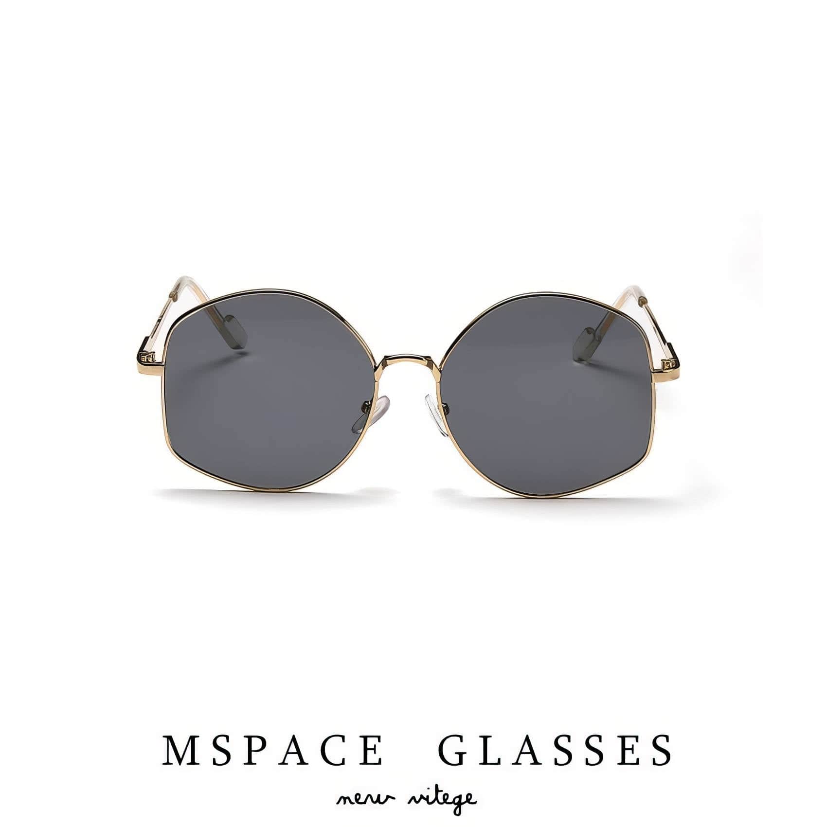 Large Irregular Shape Metal Sunglasses