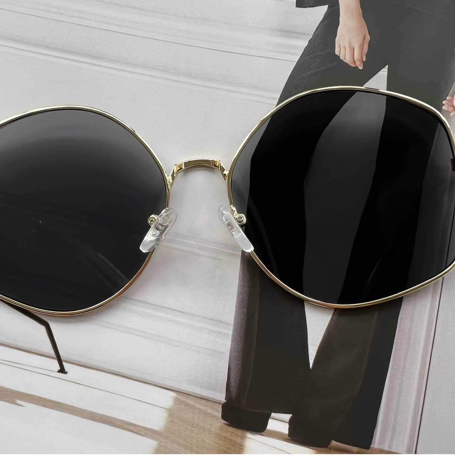 Large Irregular Shape Metal Sunglasses