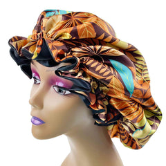 Large Reversible Women's Satin Bonnet Hat