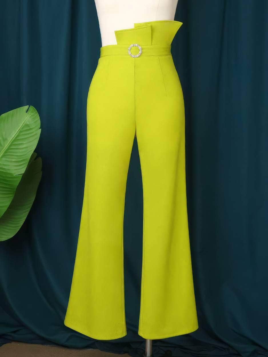 Layered Pleat High Waist Palazzo Pants