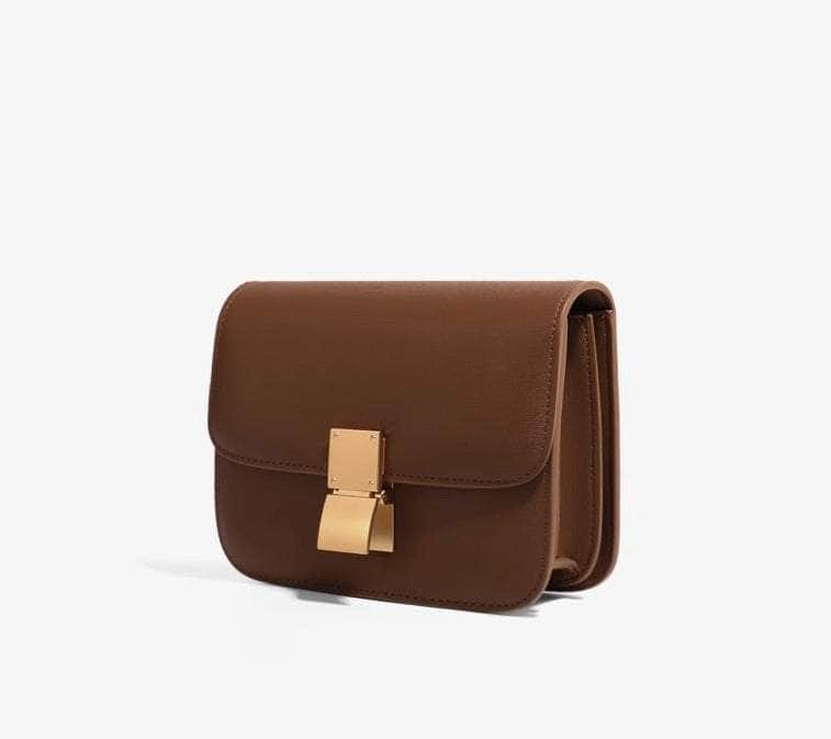 Leather Satchel Purse Caramel