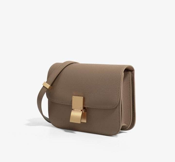 Leather Satchel Purse Tan