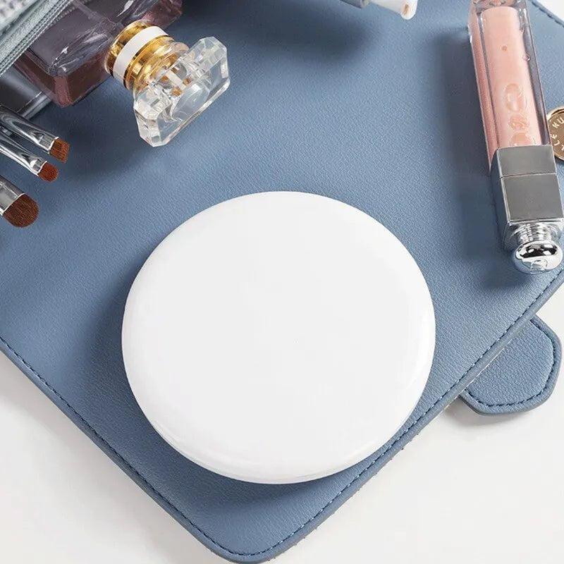 LED Light Cosmetic Compact Pocket Mirror with Folding Design