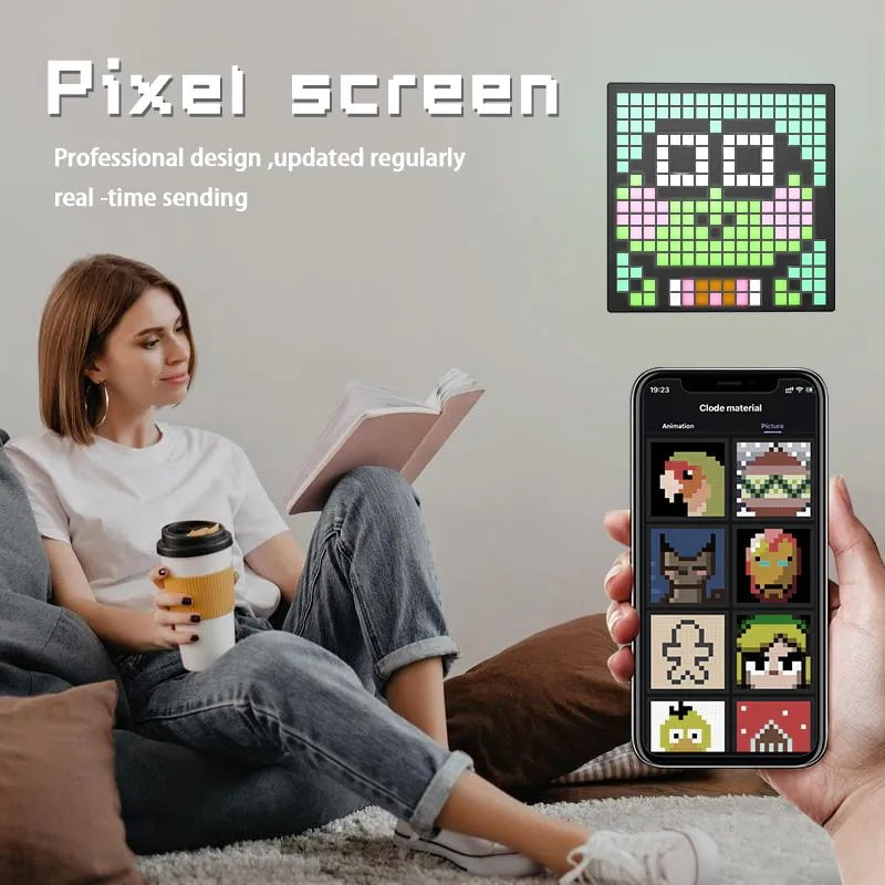 LED Pixel Display: Customizable Night Light for Home Decor, Bedroom, Game Room, Bar