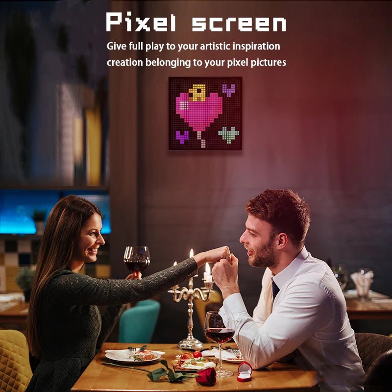 LED Pixel Display: Customizable Night Light for Home Decor, Bedroom, Game Room, Bar