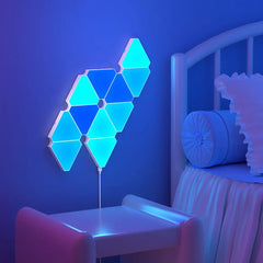 LED Triangular Quantum Lamp: RGB Wall Light for Bedroom and Office