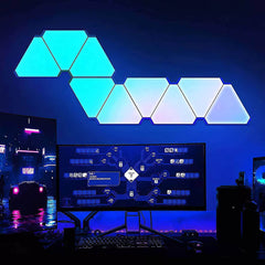 LED Triangular Quantum Lamp RGB Wall Light for Bedroom, Bedside, and Office Decoration