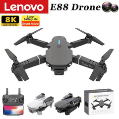 Lenovo E88Pro Drone 4K with Dual HD Camera - Foldable RC Helicopter - WIFI FPV