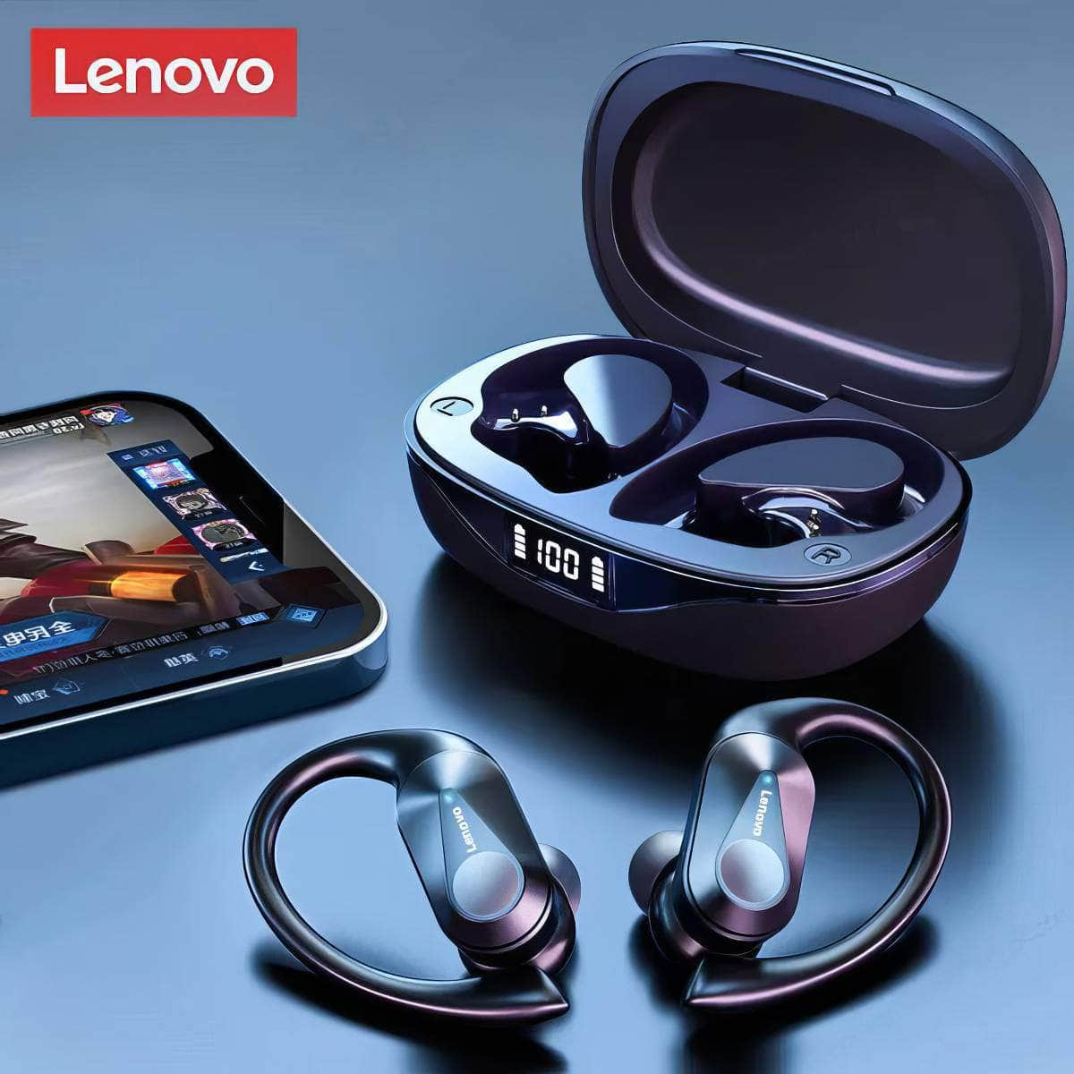 Lenovo LP75: Bluetooth 5.3 TWS Earphones, LED Display