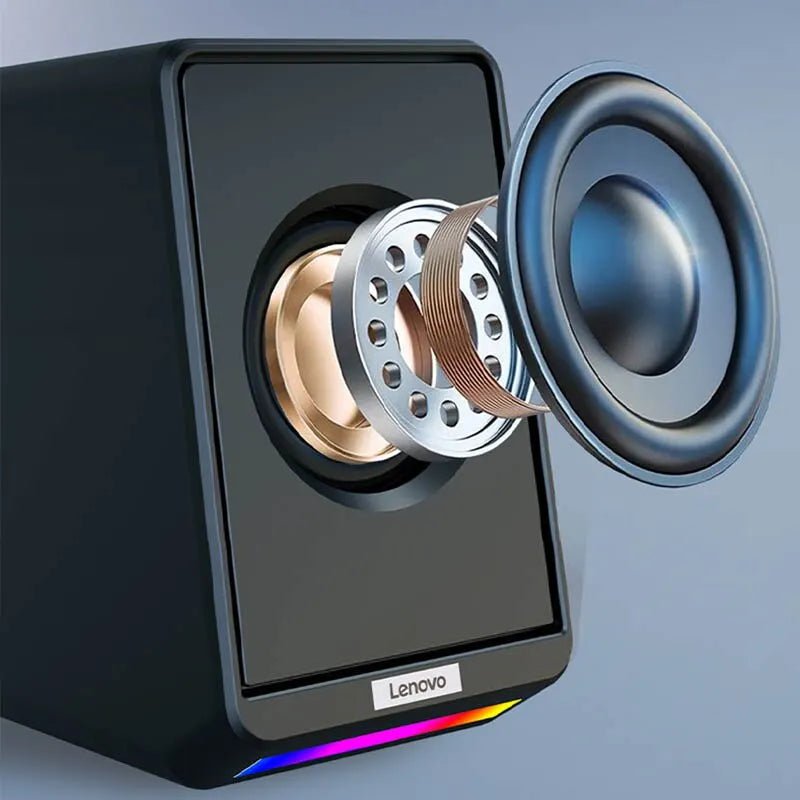Lenovo TS38 RGB Gaming Speakers: Wired Desktop Surround Sound TS38 Black