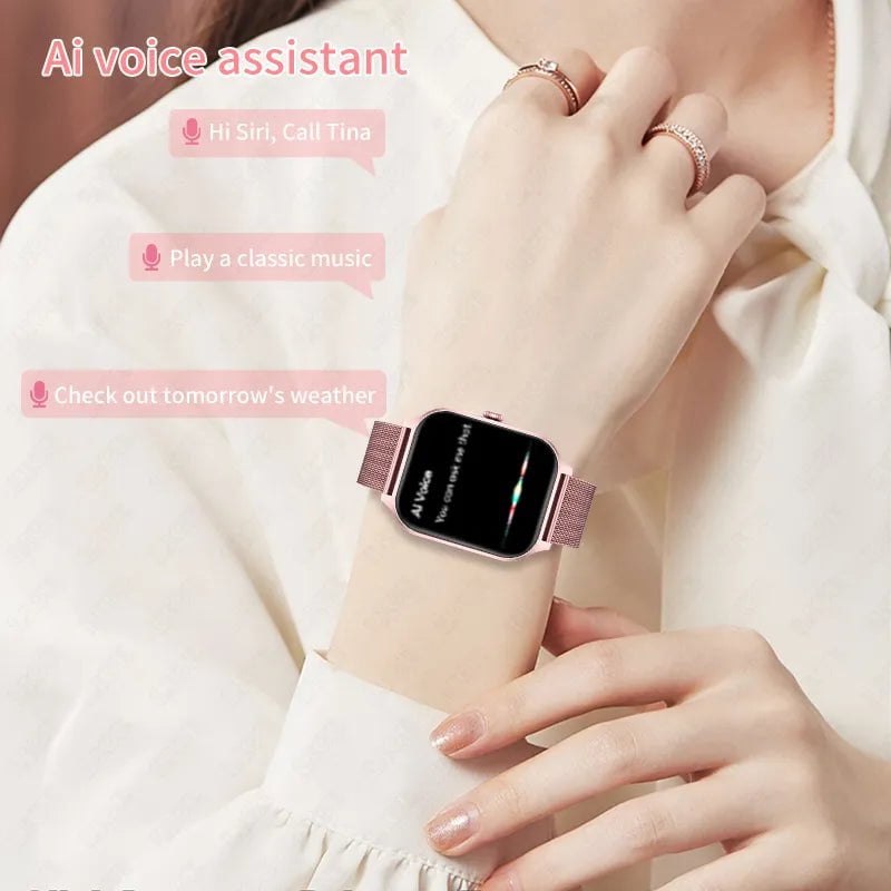 LIGE Fashion Smart Watch: Bluetooth Call, Blood Pressure Monitor, Custom Dial, Waterproof