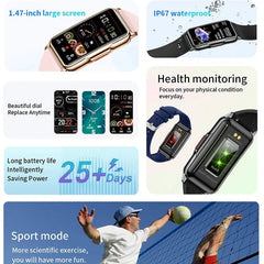 LIGE Fashion Smart Watch: Sports Fitness Tracker, IP67 Waterproof