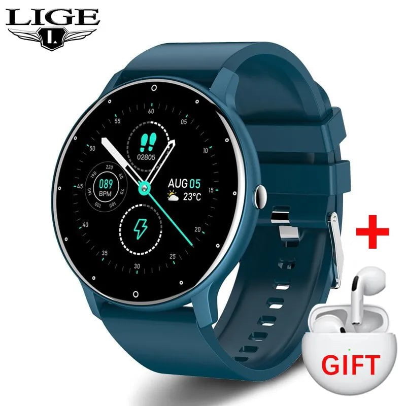 LIGE New Smart Watch Blue