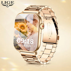 LIGE New Smartwatch - Body Temperature Sports Fitness Watches, Waterproof, Bluetooth Call, Digital Smartwatch for Men and Women