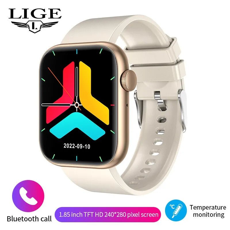 LIGE Smart Watch for Women: Full Touch Screen, Bluetooth Call, Waterproof, Sport Fitness Tracker, Smartwatch Lady - Reloj Mujer white