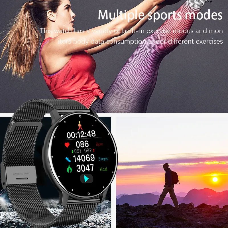 LIGE Smart Watch Ladies: Full Touch Screen, Sports Fitness Watch, IP67 Waterproof, Bluetooth - For Android & iOS