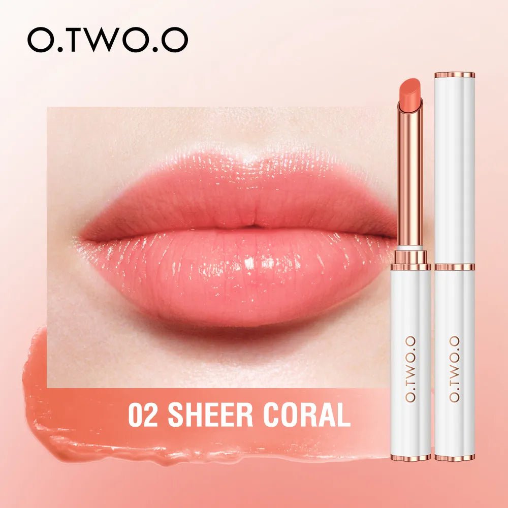 Lip Balm: Ever-changing Colors, Lips Plumper Oil, Moisturizing, Long Lasting with Natural Beeswax - Lip Gloss Makeup, Lip Care 02 SHEER CORAL / CHINA