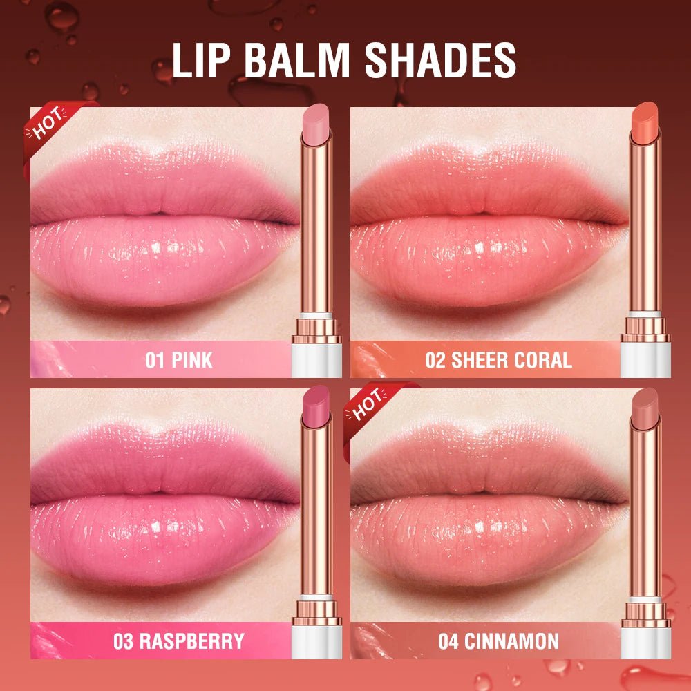 Lip Balm: Ever-changing Colors, Lips Plumper Oil, Moisturizing, Long Lasting with Natural Beeswax - Lip Gloss Makeup, Lip Care