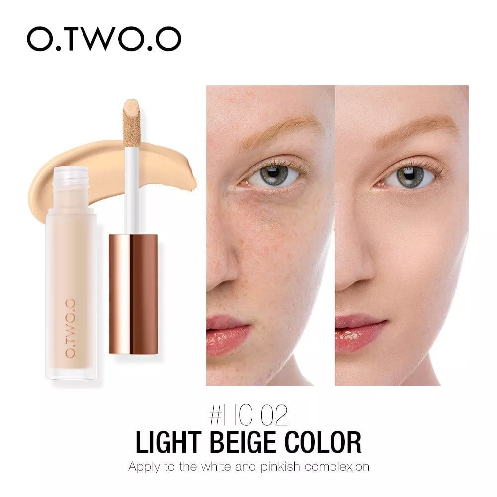 Liquid Concealer: Waterproof, Full Coverage, Long Lasting - Face Scars, Acne Cover, Smooth, Moisturizing Makeup 02 light beige color / China