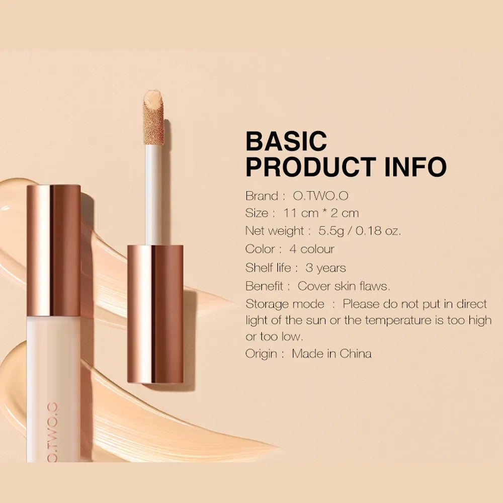 Liquid Concealer: Waterproof, Full Coverage, Long Lasting - Face Scars, Acne Cover, Smooth, Moisturizing Makeup