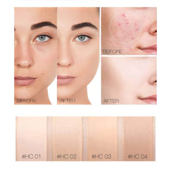 Liquid Concealer: Waterproof, Full Coverage, Long Lasting - Face Scars, Acne Cover, Smooth, Moisturizing Makeup