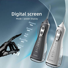 LISM Oral Irrigator and Tooth Scaler - 5-Speed Water Flosser, Portable Dental Water Jet, 350ML, IPX6 Waterproof Teeth Cleaner