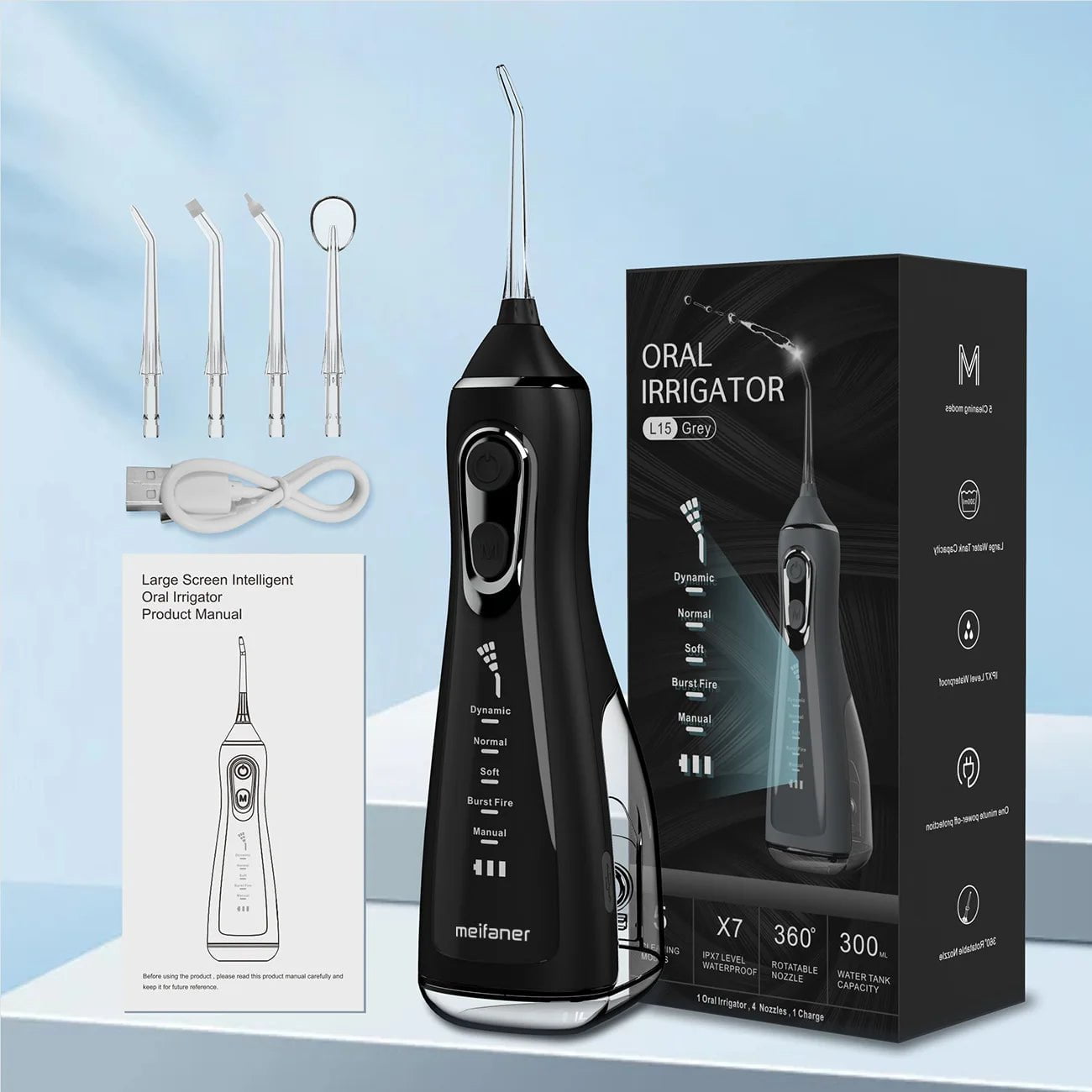 LISM Oral Irrigator and Tooth Scaler L15 Black