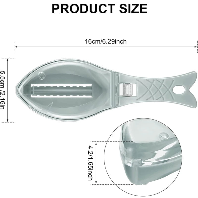 LMETJMA Fish Scaler - Fast Fish Scale Remover, No Mess Fish Descaler Tool, Skin Brush Scraping Cleaning Peeler Scraper