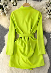 Long Sleeves Wrap Blazer Dress