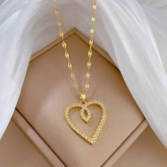 Love Pendant Necklace - A New Trend Clavicle Chain Jewelry for Women and Girls, perfect for Valentine's Day Gift N2131