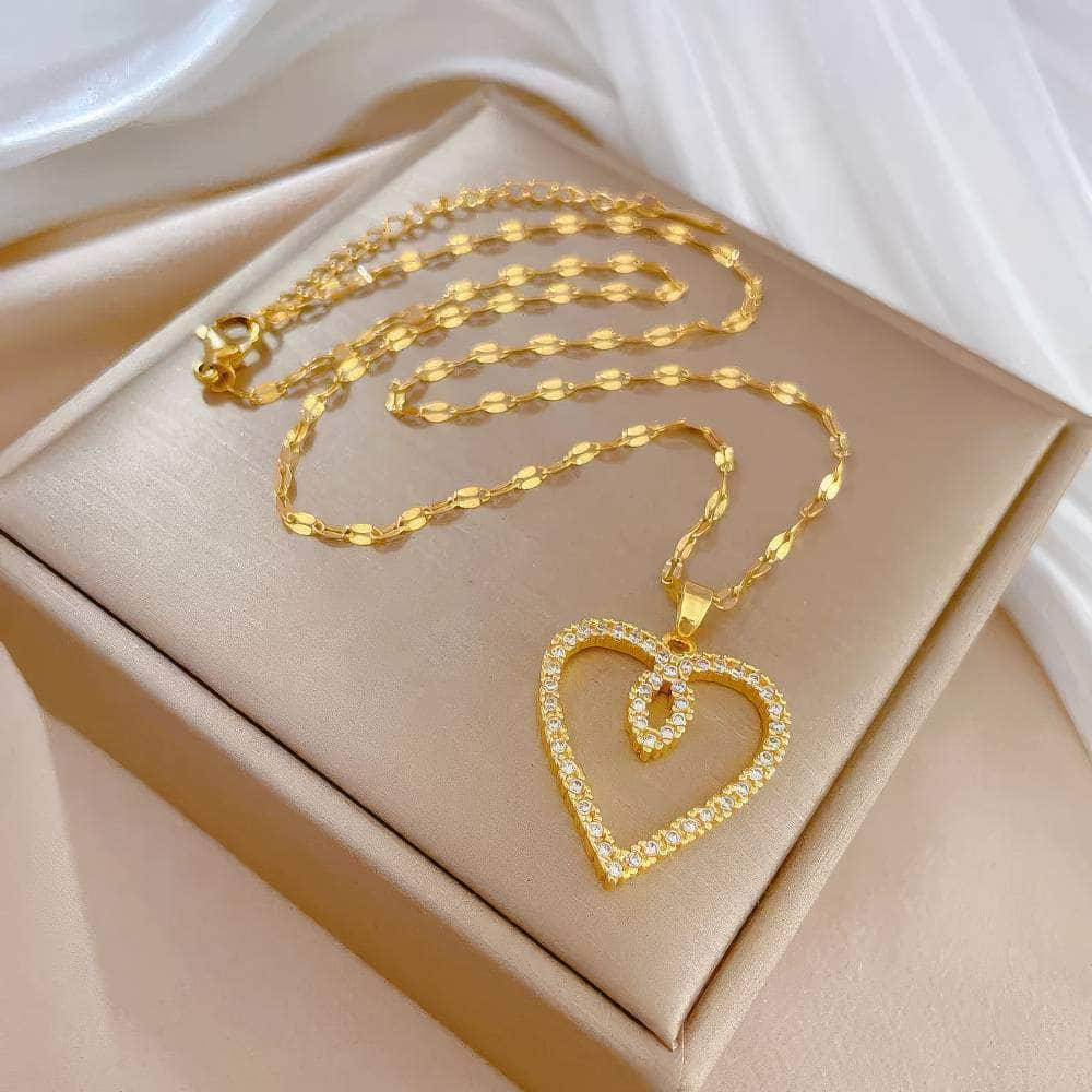 Love Pendant Necklace - A New Trend Clavicle Chain Jewelry for Women and Girls, perfect for Valentine's Day Gift N2131