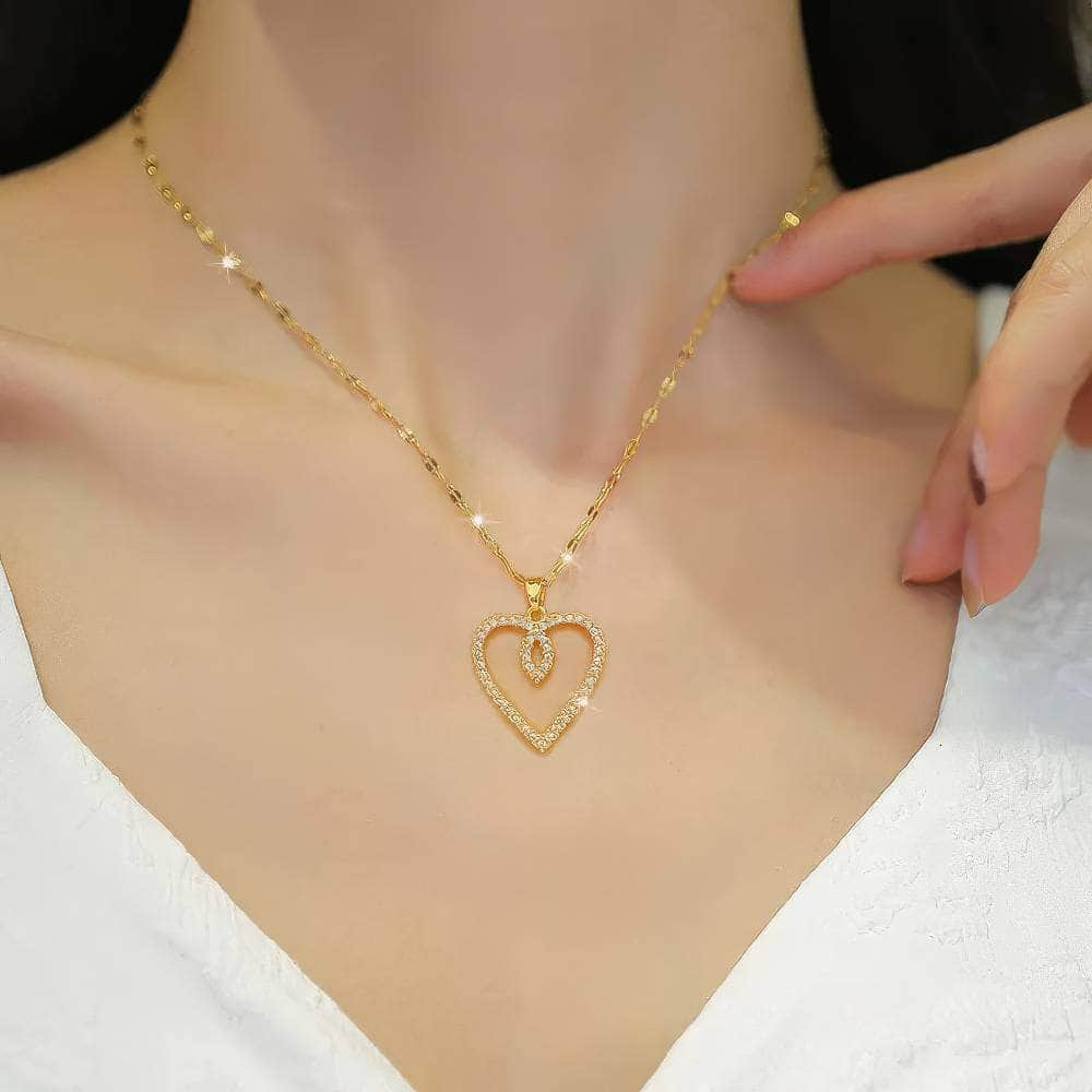 Love Pendant Necklace - A New Trend Clavicle Chain Jewelry for Women and Girls, perfect for Valentine's Day Gift N2131