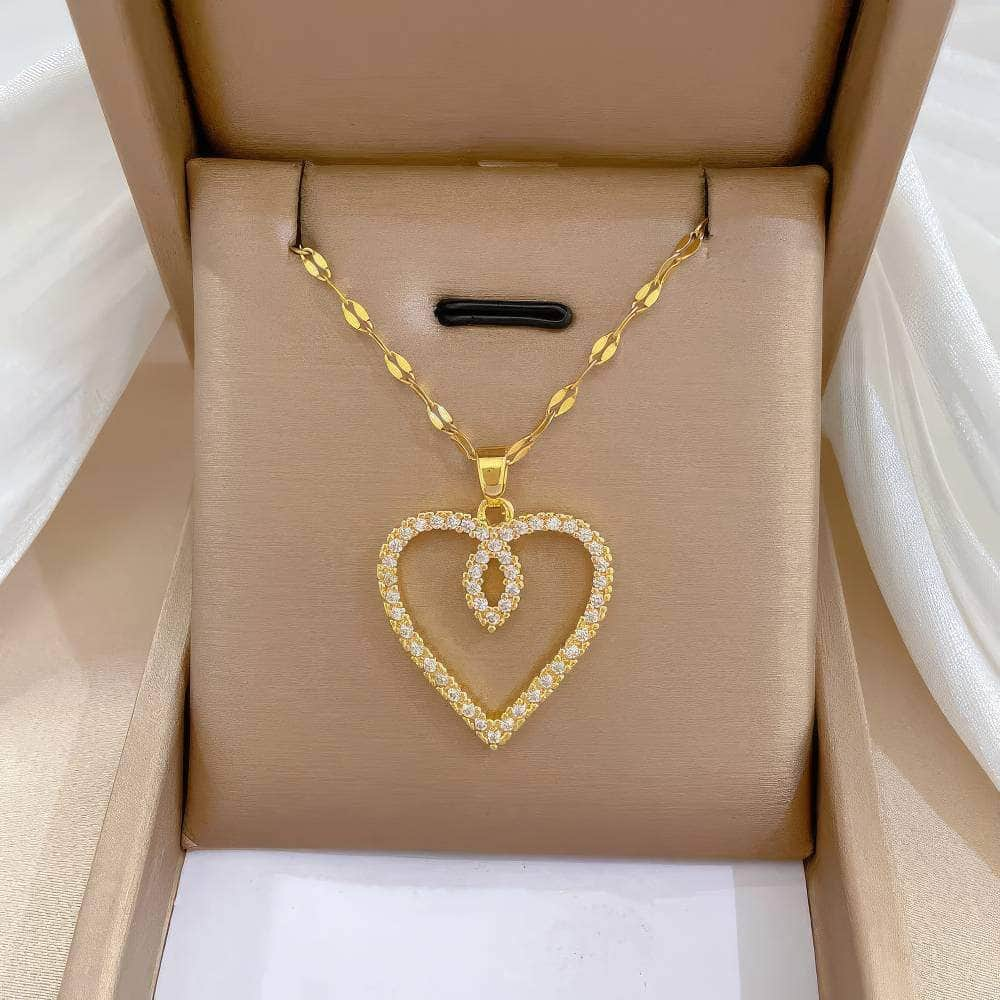 Love Pendant Necklace - A New Trend Clavicle Chain Jewelry for Women and Girls, perfect for Valentine's Day Gift N2131