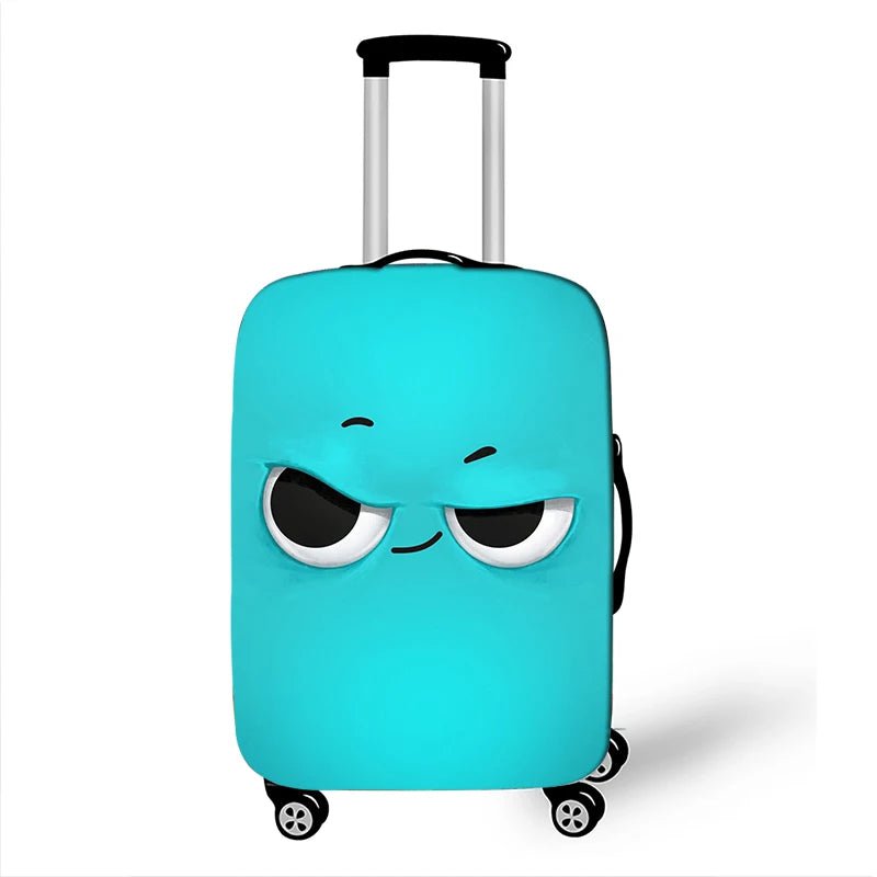 Luggage Cover Funny Expression Print Protective Sheath Travel Suitcase Elastic Dust Cases Fit 18 - 32 Inches Baggage Accessorie pxtgaoguai23 / S