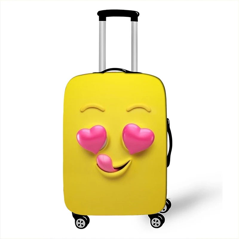 Luggage Cover Funny Expression Print Protective Sheath Travel Suitcase Elastic Dust Cases Fit 18 - 32 Inches Baggage Accessorie pxtgaoguai33 / M