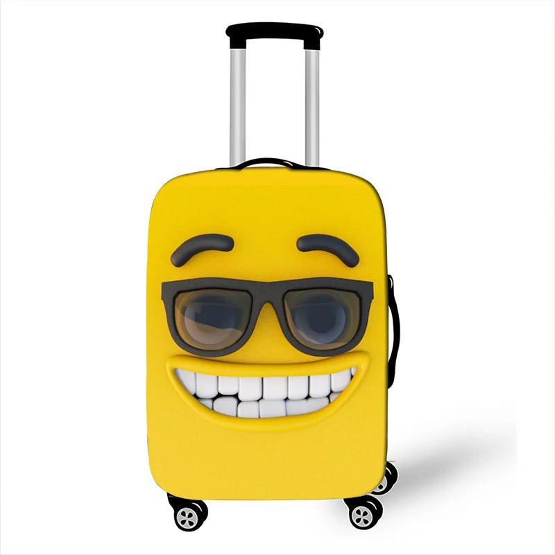 Luggage Cover Funny Expression Print Protective Sheath Travel Suitcase Elastic Dust Cases Fit 18 - 32 Inches Baggage Accessorie pxtgaoguai44 / S