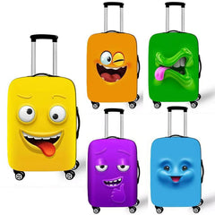 Funny Expression Print Luggage Cover