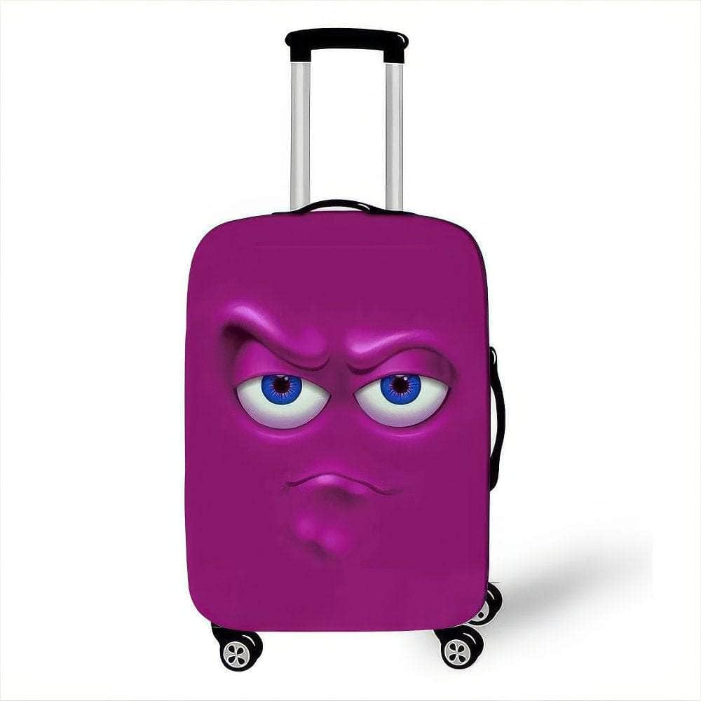Funny Expression Print Luggage Cover