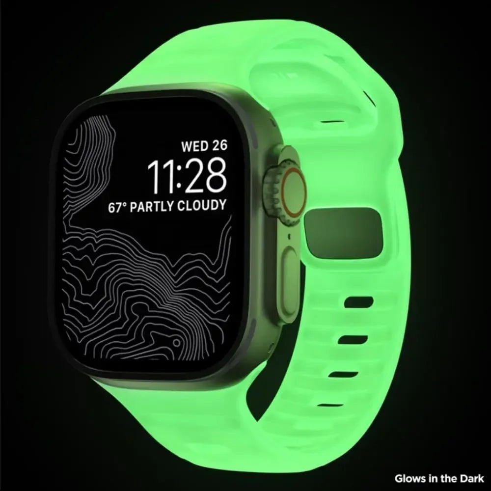 Luminous Silicone Band for Apple Watch - Compatible with iWatch Ultra/8/7/3/5/6/SE/4, Available in Various Sizes luminous / 42mm 44mm 45mm 49mm