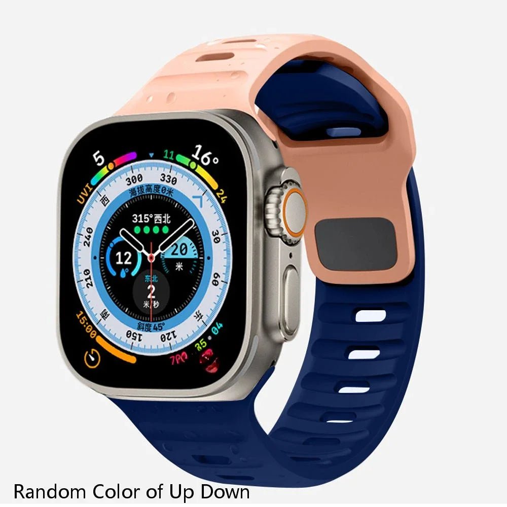Luminous Silicone Band for Apple Watch - Compatible with iWatch Ultra/8/7/3/5/6/SE/4, Available in Various Sizes Pink MU / 42mm 44mm 45mm 49mm / CHINA