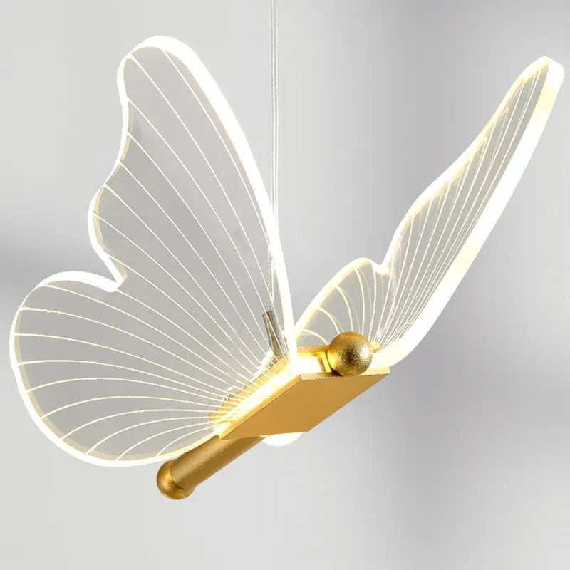 Lustre LED Butterfly Pendant Light: Ceiling, Kitchen, Bedside, Living Room Decor - Nordic Pendant Lamp Fixture
