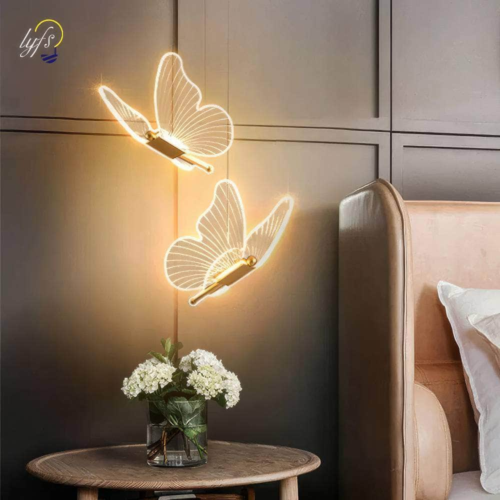 Lustre LED Butterfly Pendant Light: Ceiling, Kitchen, Bedside, Living Room Decor - Nordic Pendant Lamp Fixture