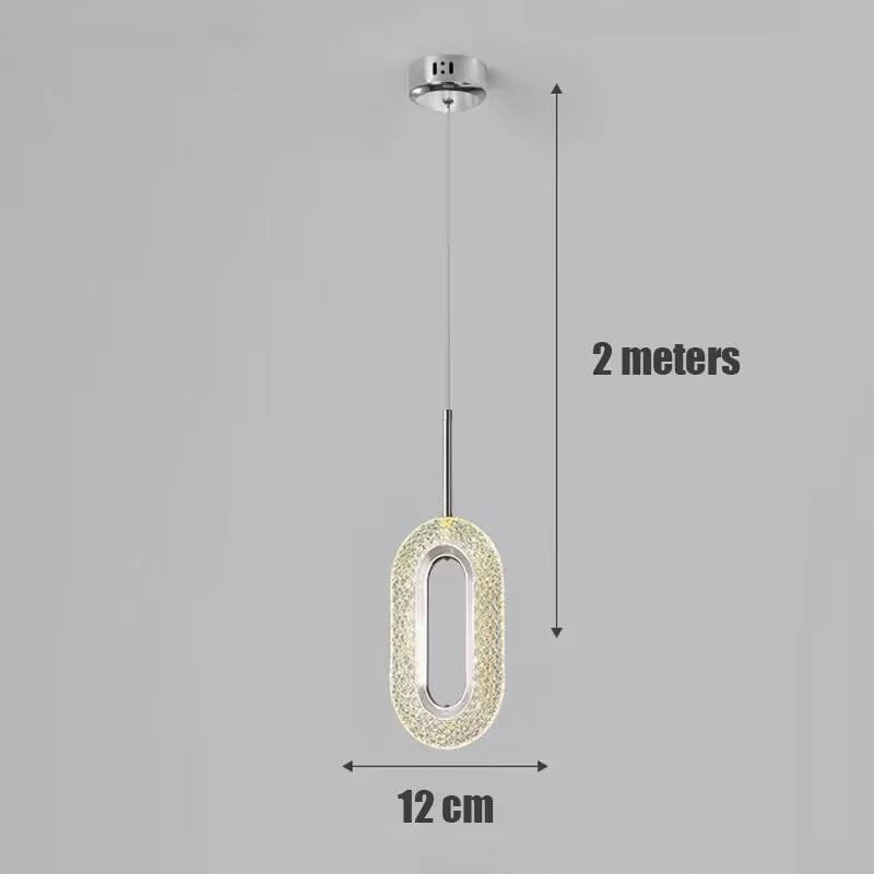 Lustre LED Pendant Lights: Hanging Lamps for Ceiling, Kitchen, Dining Table, Bedside, Living Room Decor 1 Head silver / 3 Light Colors