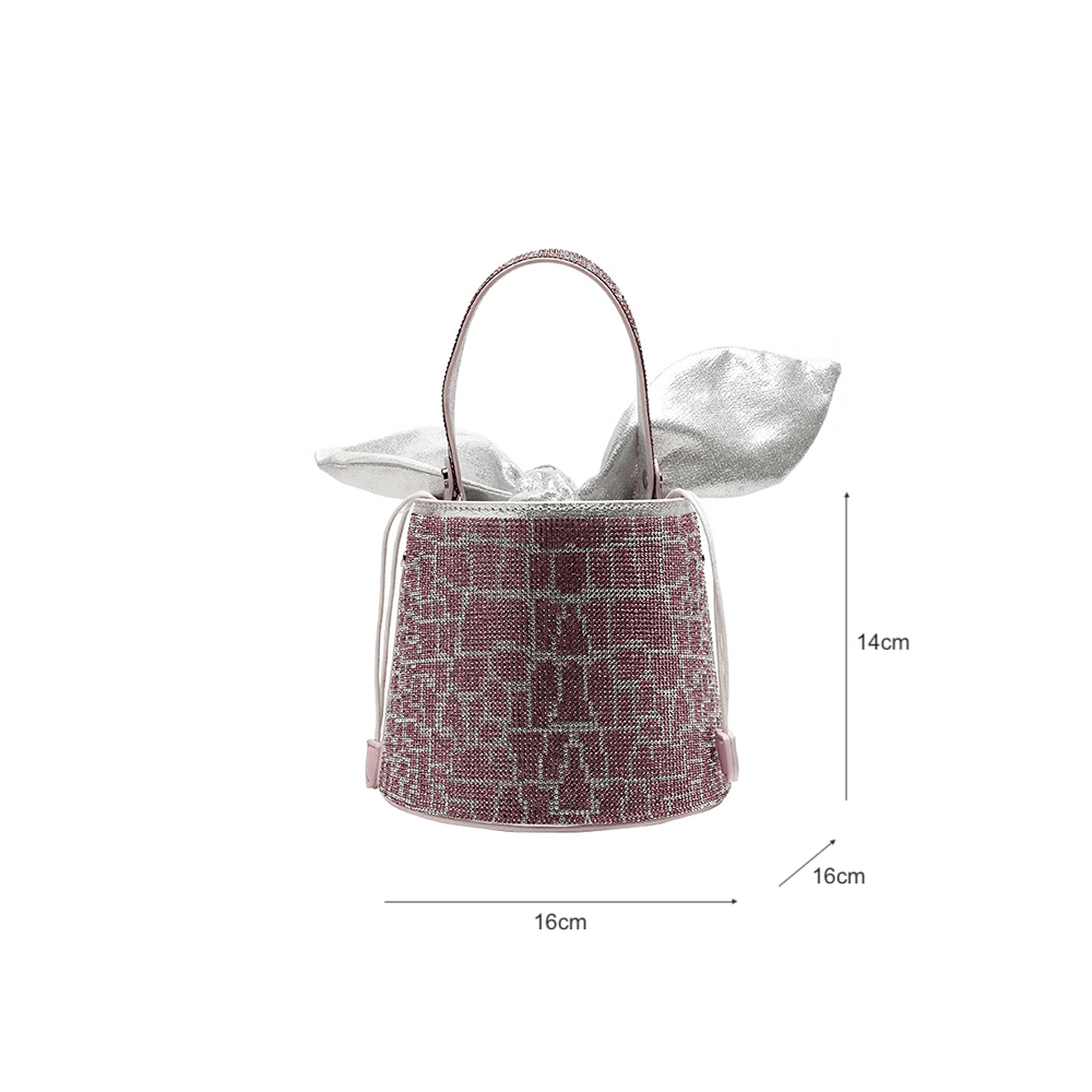 Luxe Diamante Crystal Embellished Bucket Purse