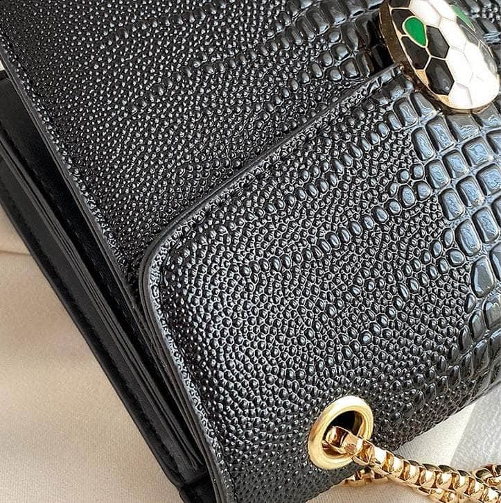 Luxurious Crocodile Skin Shoulder Bag