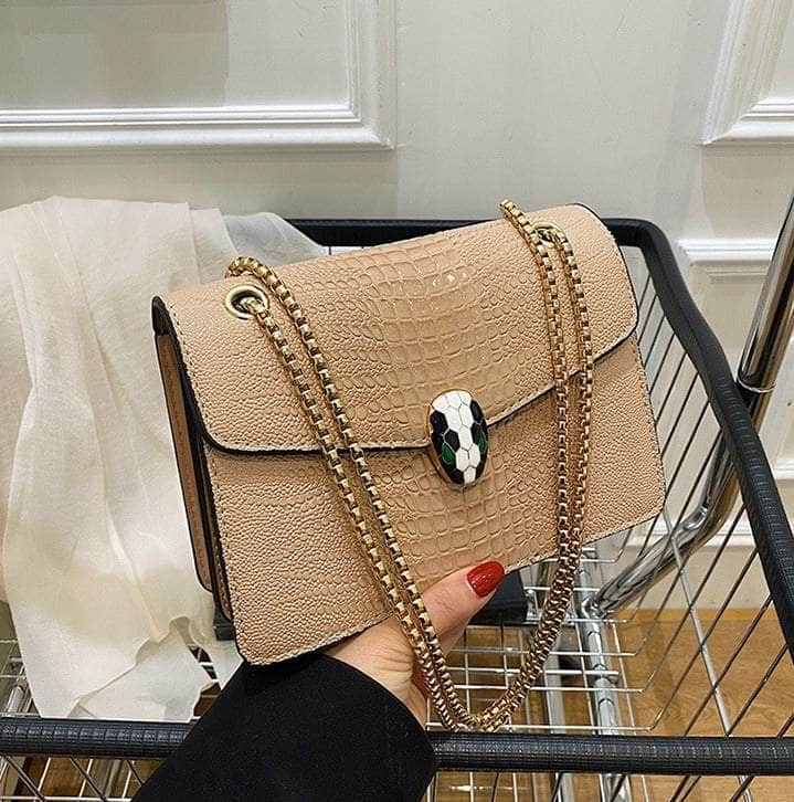 Luxurious Crocodile Skin Shoulder Bag