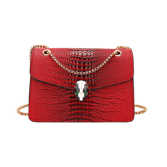 Luxurious Crocodile Skin Shoulder Bag