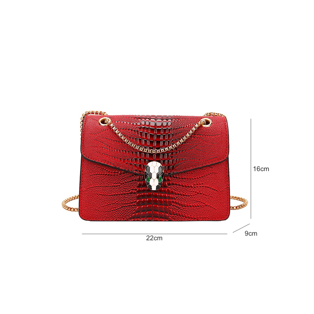 Luxurious Crocodile Skin Shoulder Bag