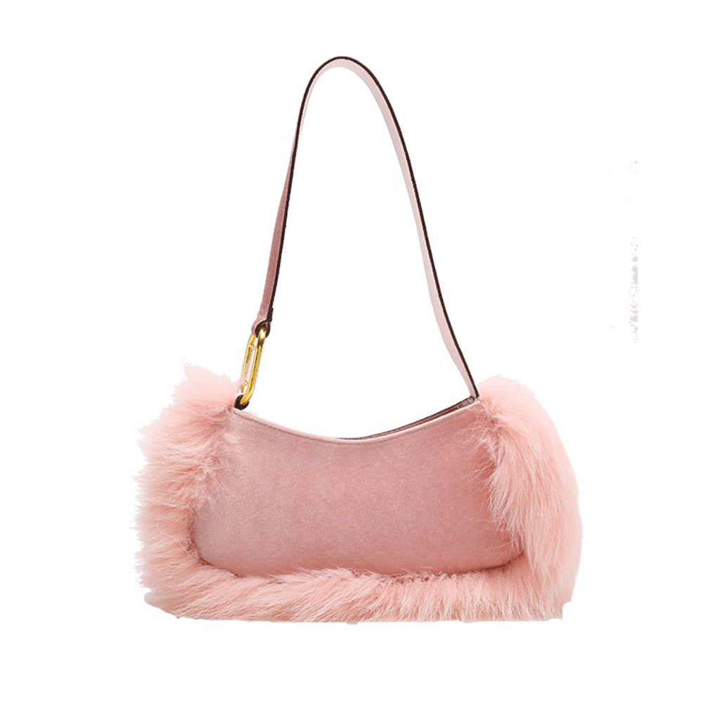 Luxurious Furry Pouch Shoulder Bag