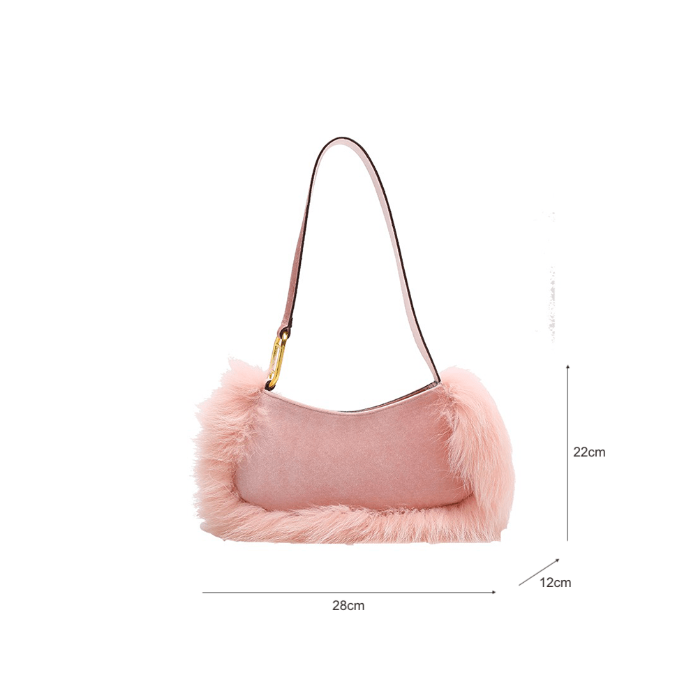 Luxurious Furry Pouch Shoulder Bag